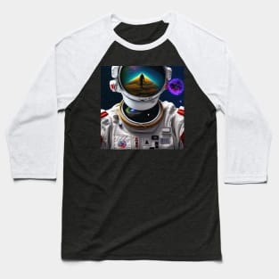 Moon Orbit: Astronaut Exploration in Outer Space Baseball T-Shirt